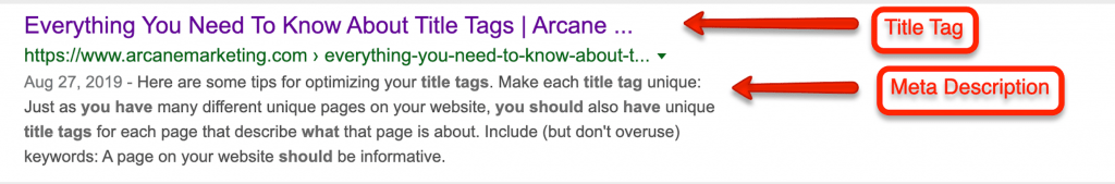 title tags