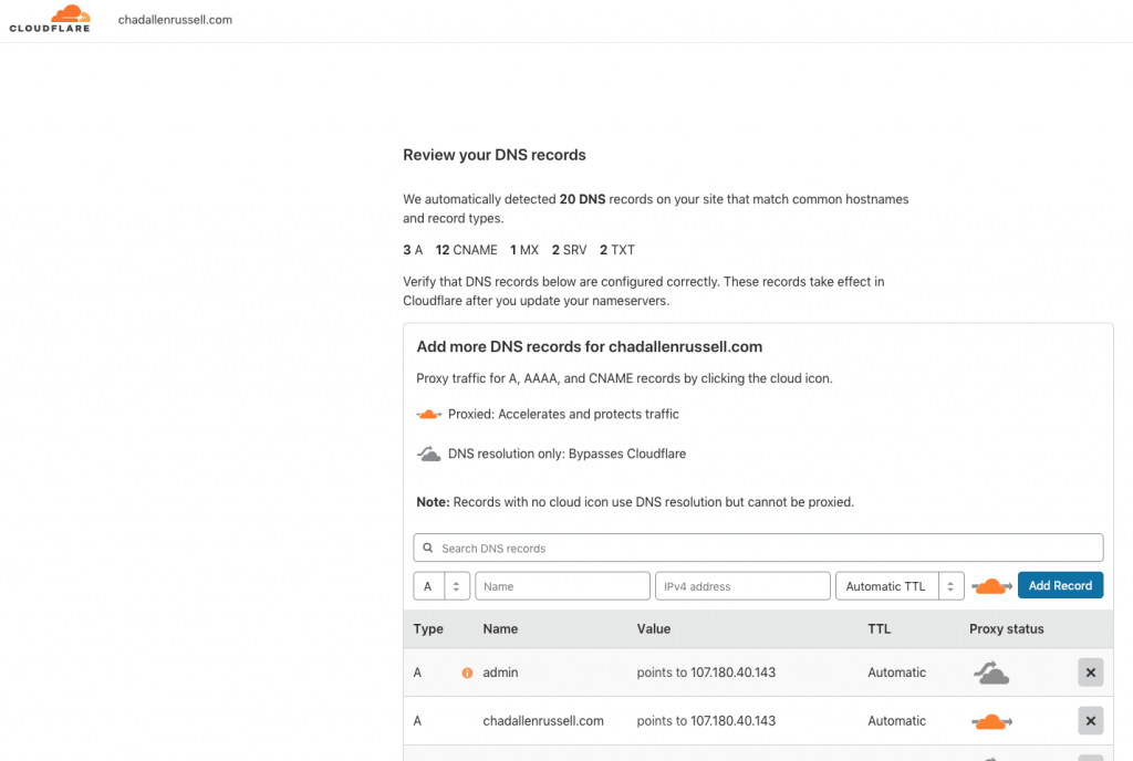 Cloudflare Step 5 Screenshot