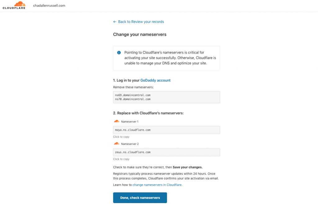 Cloudflare Step 6 Screenshot