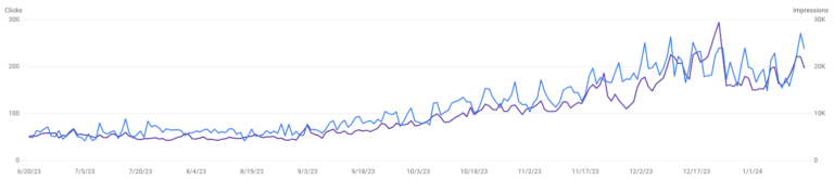 ecommerce google search console seo results