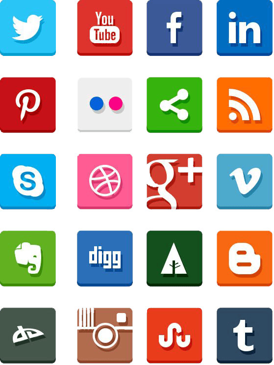 Social Media Icon Grid