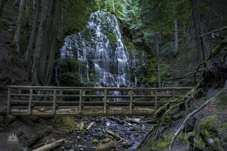 Waterfall Behind Bridge