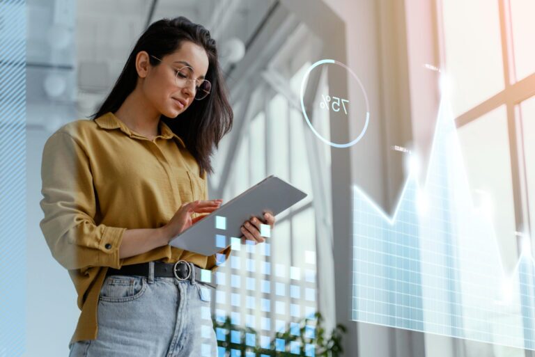 Woman Holding Tablet